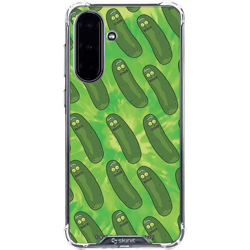 Adult Swim Rick and Morty Pickle Rick Pattern Galaxy A36 5G Clear Case