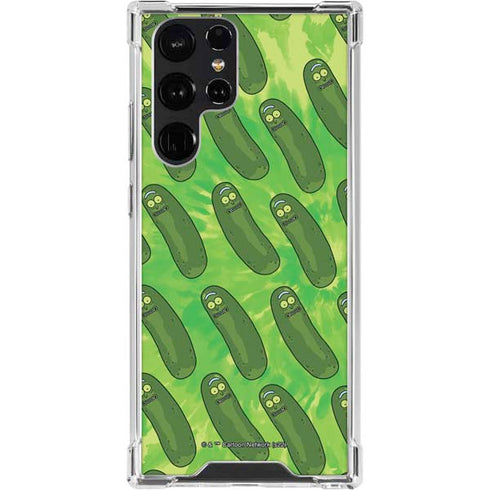 Adult Swim Rick and Morty Pickle Rick Pattern Galaxy S23 Ultra Clear Case