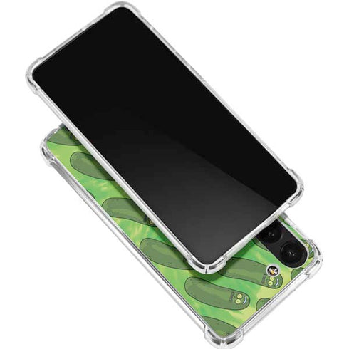 Adult Swim Rick and Morty Pickle Rick Pattern Galaxy S24 FE Clear Case