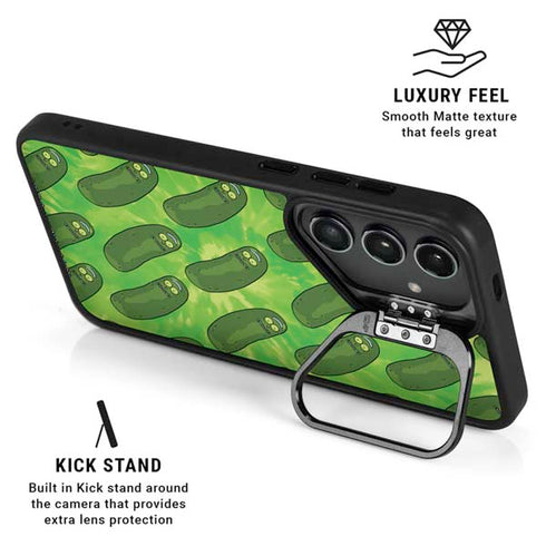 Adult Swim Rick and Morty Pickle Rick Pattern Galaxy S25 Kickstand Case