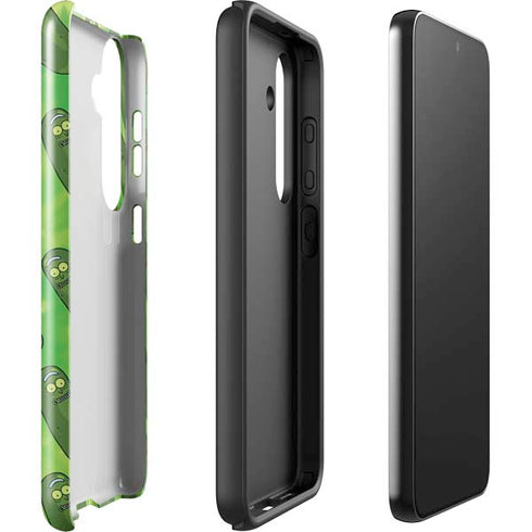 Adult Swim Rick and Morty Pickle Rick Pattern Galaxy S25 Plus Impact Case
