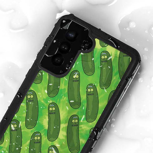 Adult Swim Rick and Morty Pickle Rick Pattern Galaxy S24 Plus Waterproof Case