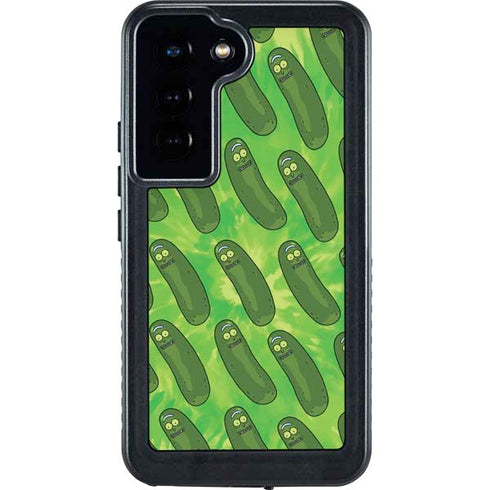 Adult Swim Rick and Morty Pickle Rick Pattern Galaxy S24 Waterproof Case