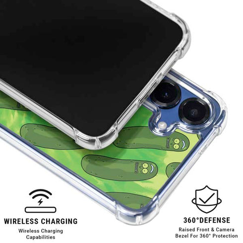 Adult Swim Rick and Morty Pickle Rick Pattern Galaxy S25 Clear Case
