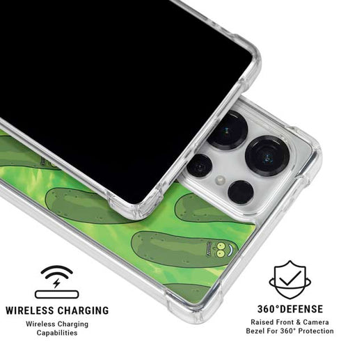 Adult Swim Rick and Morty Pickle Rick Pattern Galaxy S25 Ultra Clear Case