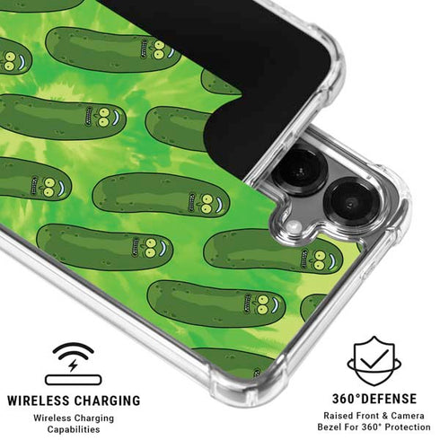 Adult Swim Rick and Morty Pickle Rick Pattern Galaxy S26 Plus Clear Case