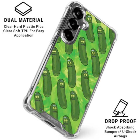 Adult Swim Rick and Morty Pickle Rick Pattern Galaxy S26 Plus Clear Case