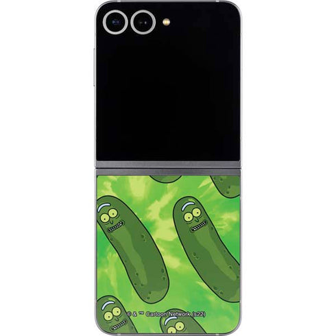 Adult Swim Rick and Morty Pickle Rick Pattern Galaxy Z Flip6 Skin