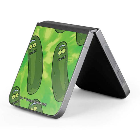 Adult Swim Rick and Morty Pickle Rick Pattern Galaxy Z Flip6 Skin