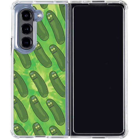 Adult Swim Rick and Morty Pickle Rick Pattern Galaxy Z Fold5 5G Clear Case