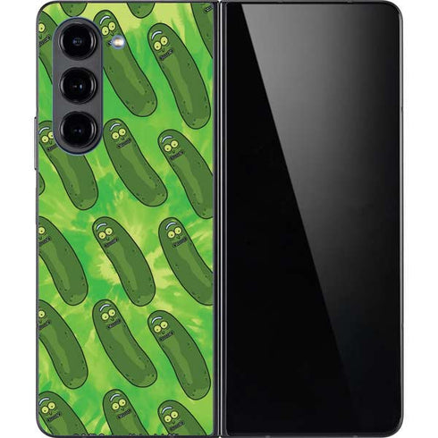 Adult Swim Rick and Morty Pickle Rick Pattern Galaxy Z Fold5 5G Skin