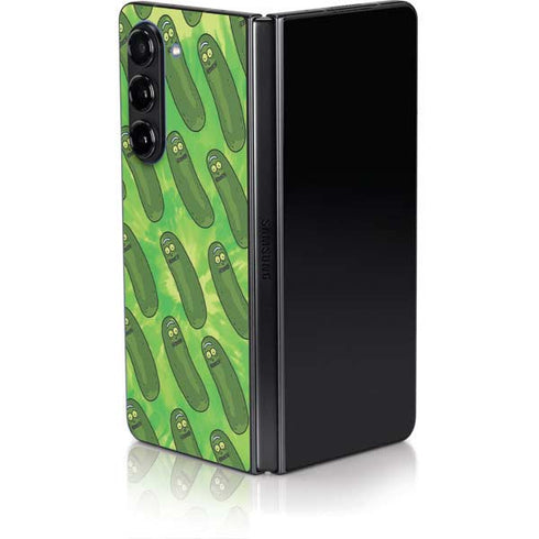Adult Swim Rick and Morty Pickle Rick Pattern Galaxy Z Fold5 5G Skin
