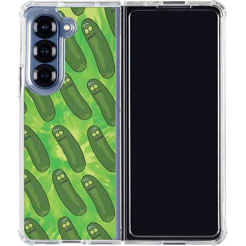 Adult Swim Rick and Morty Pickle Rick Pattern Galaxy Z Fold6 Clear Case