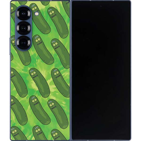 Adult Swim Rick and Morty Pickle Rick Pattern Galaxy Z Fold6 Skin