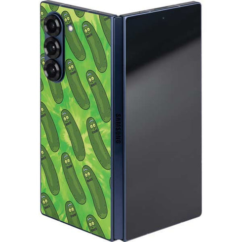 Adult Swim Rick and Morty Pickle Rick Pattern Galaxy Z Fold6 Skin
