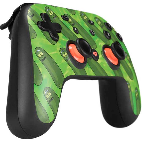 Adult Swim Rick and Morty Pickle Rick Pattern Google Stadia Controller Skin