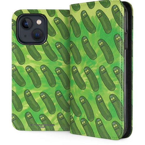 Adult Swim Rick and Morty Pickle Rick Pattern iPhone 15 Folio Case