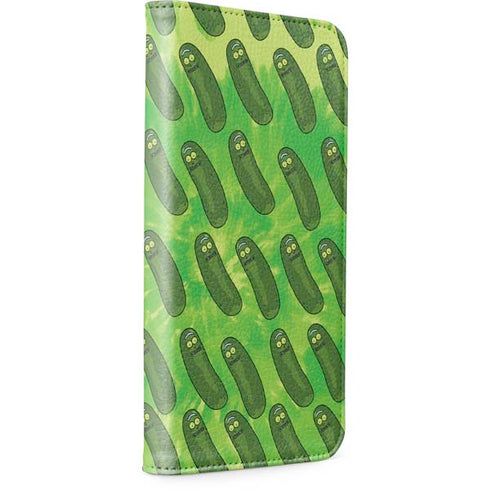 Adult Swim Rick and Morty Pickle Rick Pattern iPhone 15 Plus Folio Case