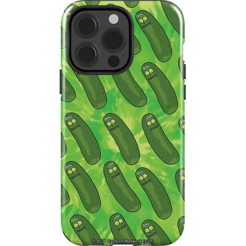 Adult Swim Rick and Morty Pickle Rick Pattern iPhone 15 Pro Impact Case