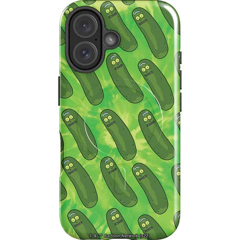 Adult Swim Rick and Morty Pickle Rick Pattern iPhone 16 Magsafe Impact Case