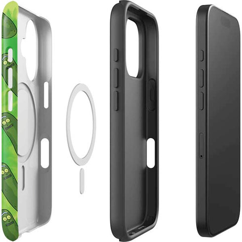 Adult Swim Rick and Morty Pickle Rick Pattern iPhone 16 Magsafe Impact Case