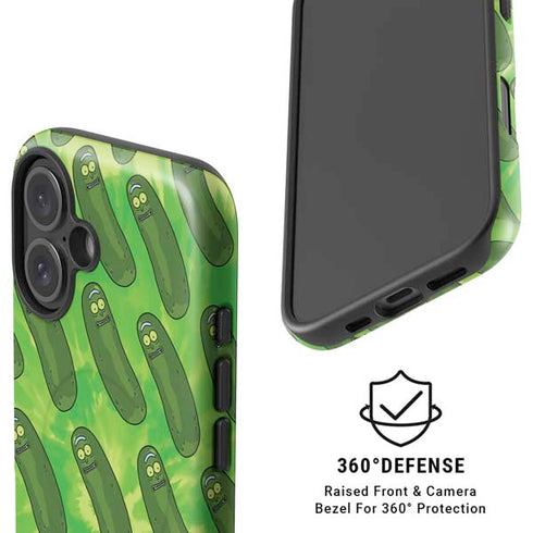 Adult Swim Rick and Morty Pickle Rick Pattern iPhone 16 Magsafe Impact Case