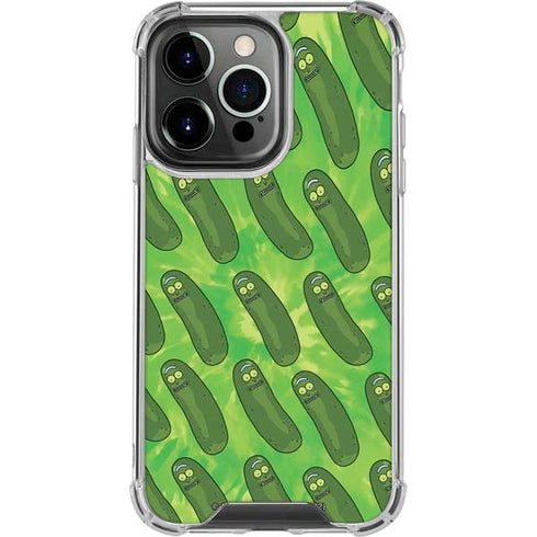 Adult Swim Rick and Morty Pickle Rick Pattern iPhone 16 Pro Clear Case