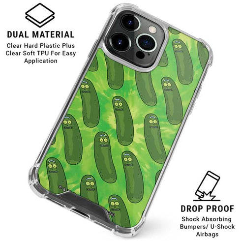Adult Swim Rick and Morty Pickle Rick Pattern iPhone 16 Pro Clear Case