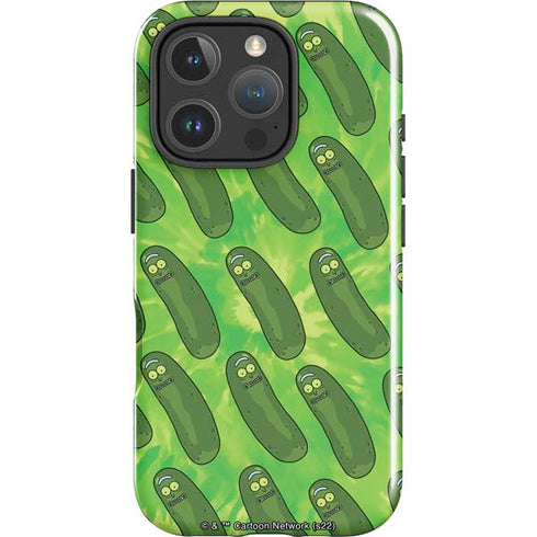 Adult Swim Rick and Morty Pickle Rick Pattern iPhone 16 Pro Impact Case