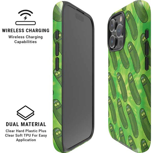 Adult Swim Rick and Morty Pickle Rick Pattern iPhone 16 Pro Magsafe Impact Case