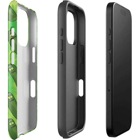 Adult Swim Rick and Morty Pickle Rick Pattern iPhone 16 Pro Max Impact Case