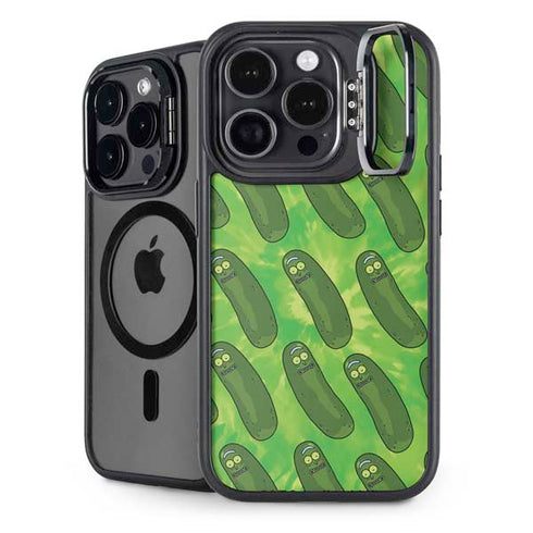 Adult Swim Rick and Morty Pickle Rick Pattern iPhone 16 Pro Max Kickstand Case