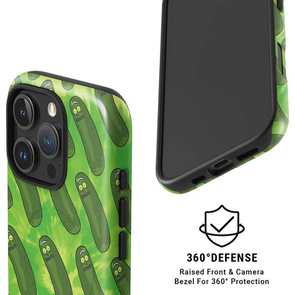 Adult Swim Rick and Morty Pickle Rick Pattern Apple iPhone 16 Pro Max  Magsafe Impact Case | Maximum Protection  Skinit