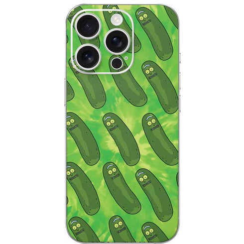 Adult Swim Rick and Morty Pickle Rick Pattern iPhone 16 Pro Skin