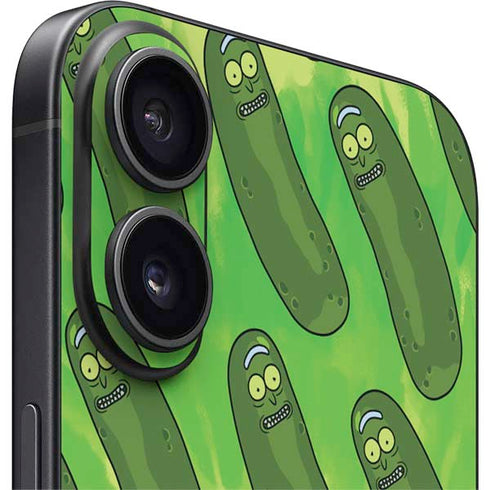 Adult Swim Rick and Morty Pickle Rick Pattern iPhone 16 Skin