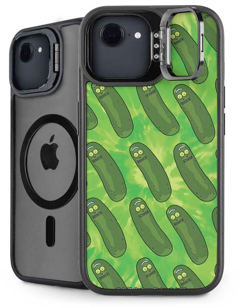 Adult Swim Rick and Morty Pickle Rick Pattern iPhone 16e Kickstand Case