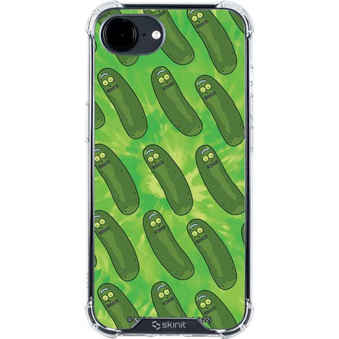 Adult Swim Rick and Morty Pickle Rick Pattern iPhone 16e Clear Case