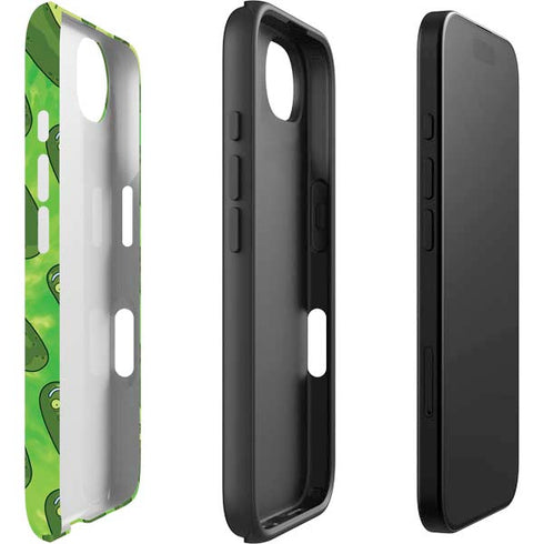 Adult Swim Rick and Morty Pickle Rick Pattern iPhone 16e Impact Case