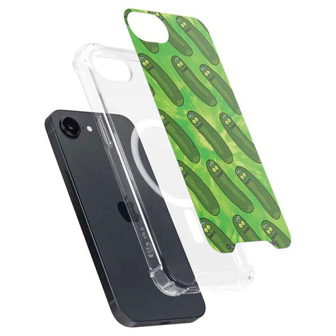 Adult Swim Rick and Morty Pickle Rick Pattern iPhone 16e MagSafe Case