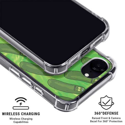 Adult Swim Rick and Morty Pickle Rick Pattern iPhone 16e MagSafe Case