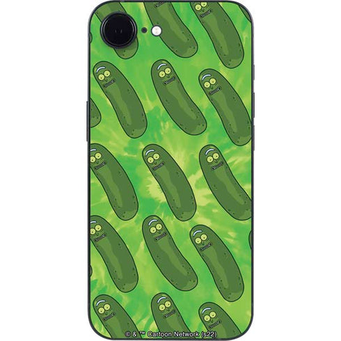 Adult Swim Rick and Morty Pickle Rick Pattern iPhone 16e Skin