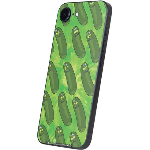 Adult Swim Rick and Morty Pickle Rick Pattern iPhone 16e Skin