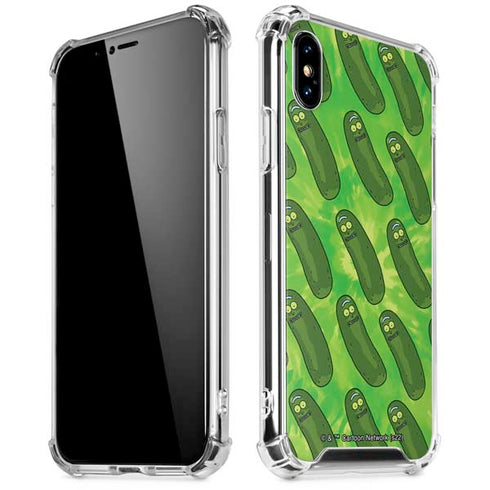 Adult Swim Rick and Morty Pickle Rick Pattern iPhone X/XS Clear Case
