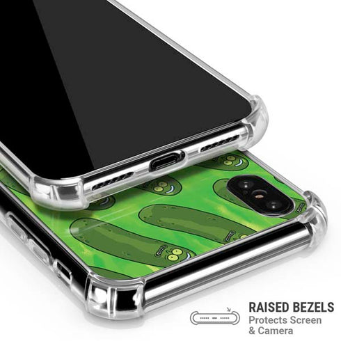Adult Swim Rick and Morty Pickle Rick Pattern iPhone X/XS Clear Case