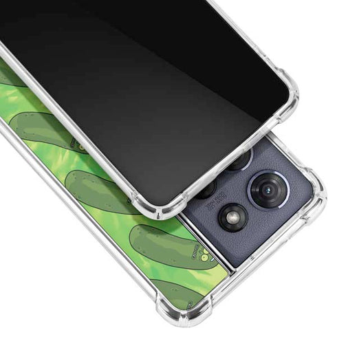 Adult Swim Rick and Morty Pickle Rick Pattern Moto G 5G (2025) Clear Case