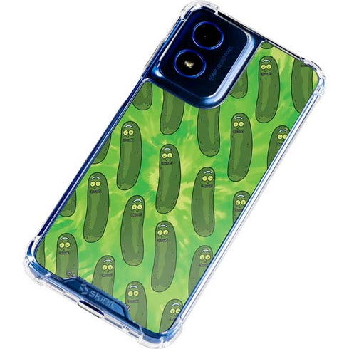 Adult Swim Rick and Morty Pickle Rick Pattern Moto G Play 4G (2024) Clear Case