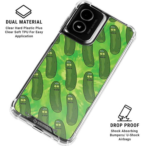 Adult Swim Rick and Morty Pickle Rick Pattern Moto G Power 5G (2024) Clear Case