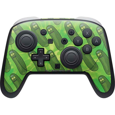 Adult Swim Rick and Morty Pickle Rick Pattern Nintendo Switch 2 (2025) Pro Controller Skin