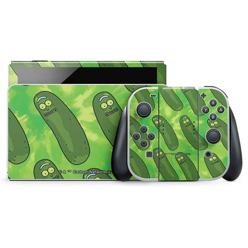 Adult Swim Rick and Morty Pickle Rick Pattern Nintendo Skins
