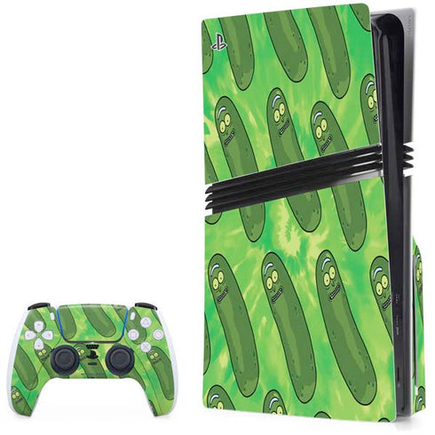 Adult Swim Rick and Morty Pickle Rick Pattern PS5 Pro Disk Bundle Skin